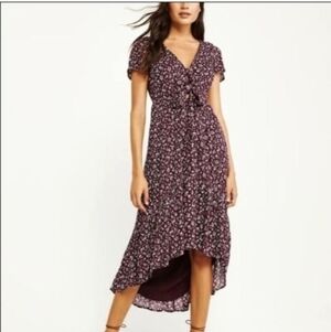 Abercrombie & Fitch Purple Floral High Low Dress